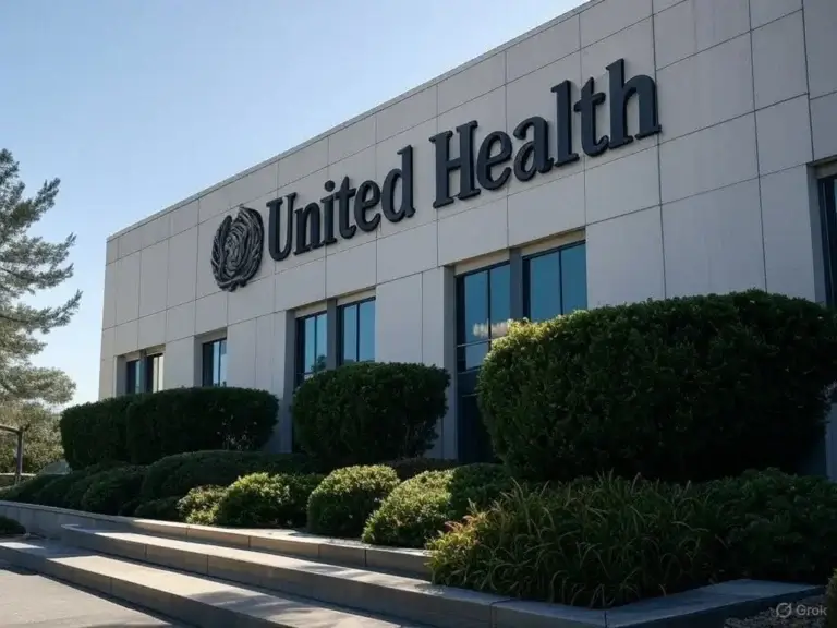 A building with 'United Health' written on it and a logo