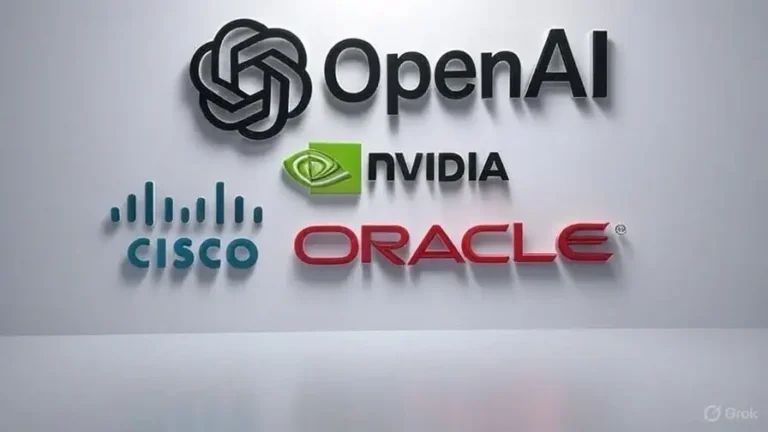 OpenAI, NVIDIA, Cisco and Oracle logos