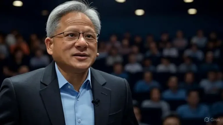 Half picture of NVIDIA CEO Jensen Huang