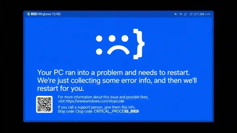 Microsoft blue screen of death