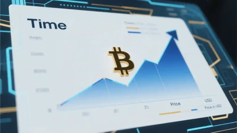 BTC chart with a dramatic upward peak